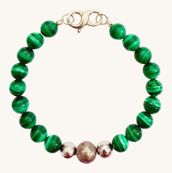 Malachite & Triple Meteorite bracelet